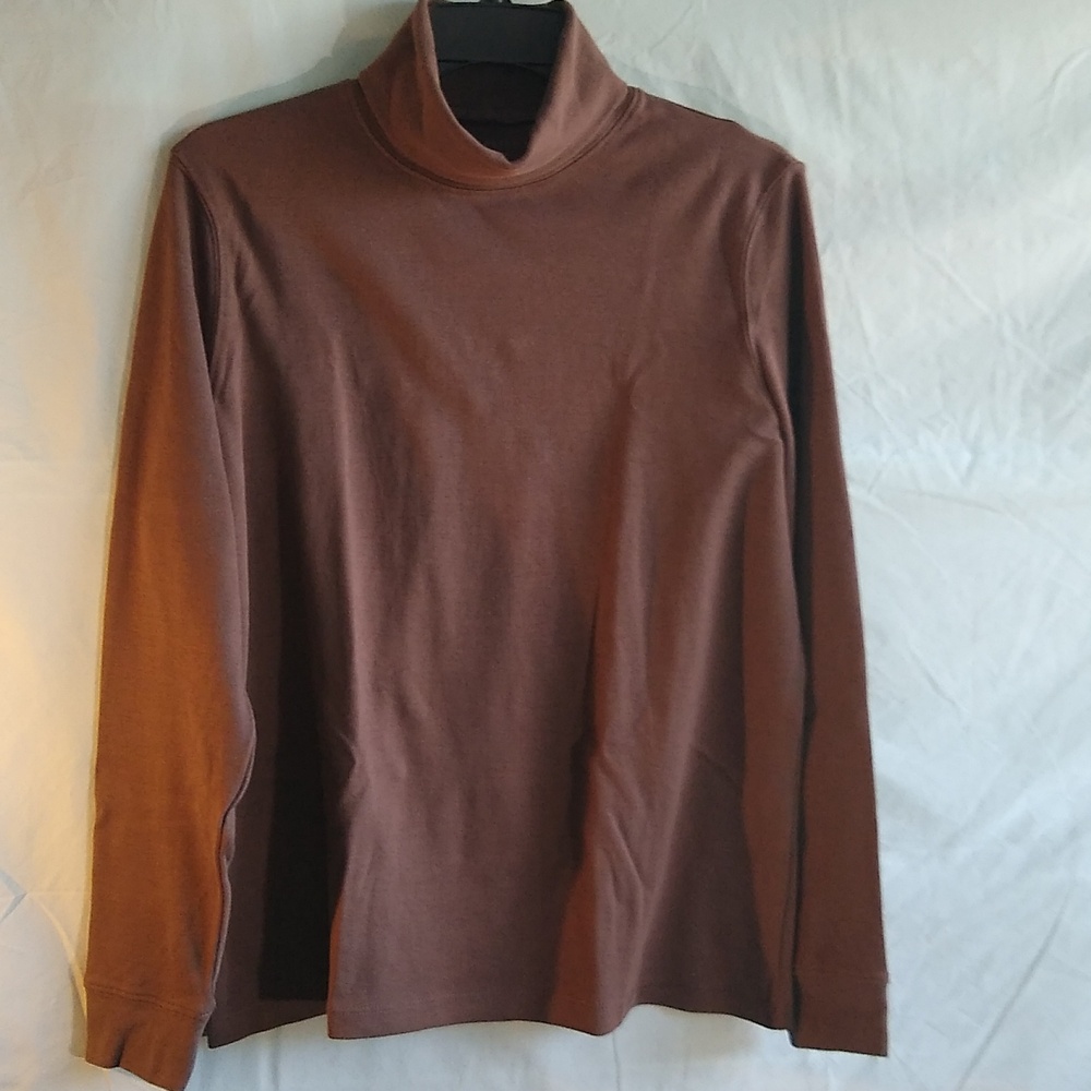 NWOT Appleseed's M turtleneck milk-chocolate 100% cotton